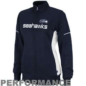   Seahawks Womens Counter Navy Full Zip Track Jacket: Sports & Outdoors