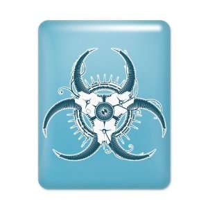  iPad Case Light Blue Biohazard Symbol 