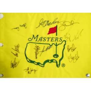  Masters Multi Signed Flag w/11 Signatures Of PGA Golfers 