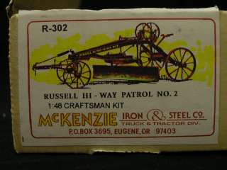 Russell Hi Way Patrol Grader #2 R 302 148 McKenzie Iron & Steel Co 