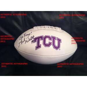  TCU Horned Frogs #14 ANDY DALTON Signed/Autographed Logo Football 