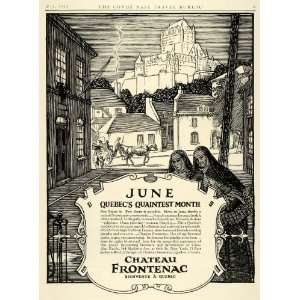  1925 Ad Chateau Frontenac Quebec Castle City Street Nun 