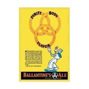  Ballantines Ale   Purity Body Flavor 12x18 Giclee on 