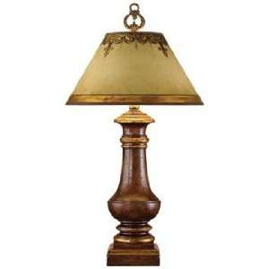    John Richard Aged Wood Balustrade Table Lamp: Home Improvement