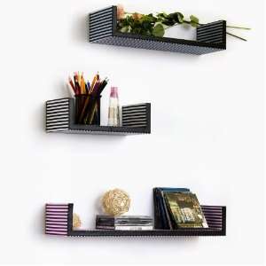 Trista   [Simple Life] U Shaped Leather Wall Shelf / Bookshelf 