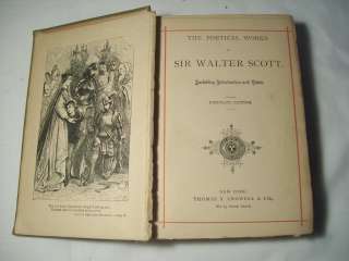 Complete POETICAL WORKS OF SIR WALTER SCOTT 1880s  