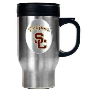  USC Trojans NCAA Stainless Steel Travel Mug: Sports 