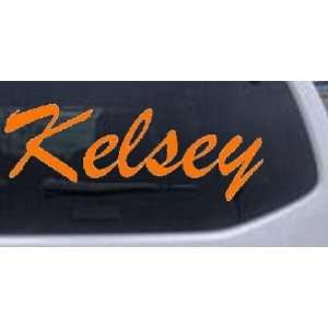  Kelsey Car Window Wall Laptop Decal Sticker    Orange 56in 