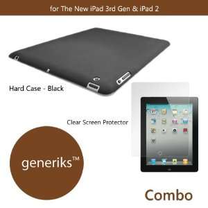 Generiks PC Case & Clear Screen Protector Combo Pack for The New iPad 