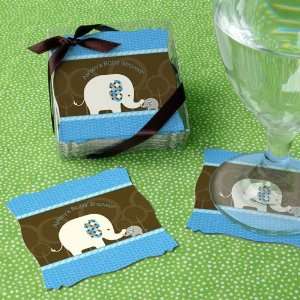   Elephant   Personalized Baby Shower Coasters (Set of 15): Toys & Games