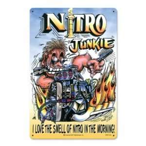 Nitro Junkie Vintage Metal Sign Funny Car: Home & Kitchen
