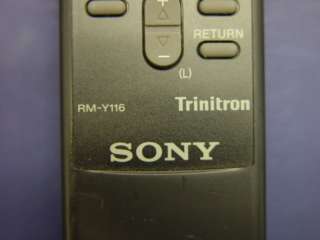 Sony Trinitron Remote Control RM Y116  