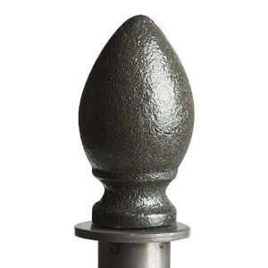  Raw Steel Boutique Teardrop Finial With Round Fitting 