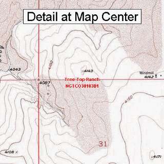  USGS Topographic Quadrangle Map   Tree Top Ranch, Colorado 