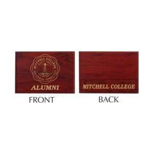   WOOD FLIP BOX ROSEWOOD MITCHELL COLLEGE ALUMNI+SEAL