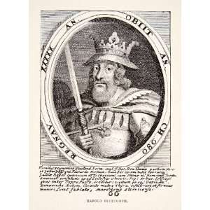  1901 Print Norse King Harald Harold Bluetooth Gormsson 