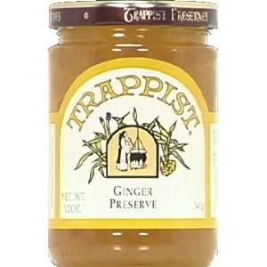 Trappist Preserves Ginger 12.0 oz jar (Pack of 3)  Grocery 