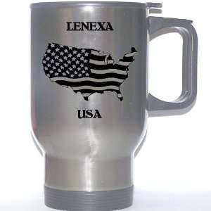  US Flag   Lenexa, Kansas (KS) Stainless Steel Mug 