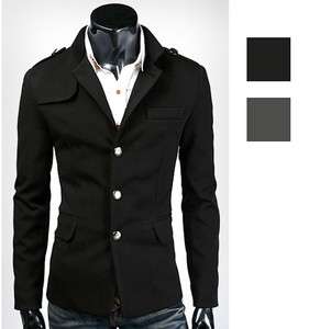 New Mens SlimFit Dress Coat Winter Trench 2 Colors and 4 Sizes to 