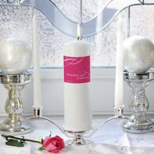  Silver/White 3 Piece Color of Love Unity Candle Set