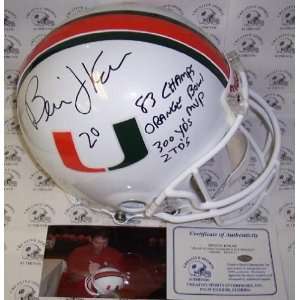 Bernie Kosar Autographed/Hand Signed Miami Hurricanes Authentic Full 