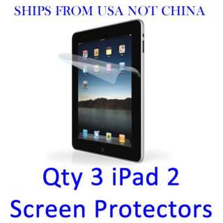 Clear LCD Protector Screen Guard for iPad 2 2nd Gen   Qty 3 included 