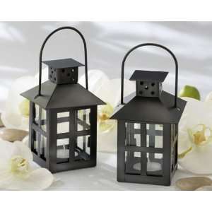    Luminous Black Mini Lantern Tea Light Holder   Set of 12: Baby