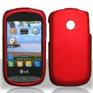 For Tracfone Net 10 Lg 800g Accessory   Red Hard Case Proctor Cover 