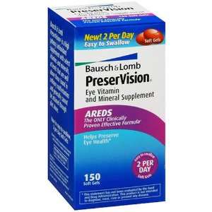 Bauch & Lomb PreserVision Eye Vitamin And Mineral Supplements   150 