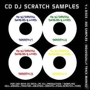 CD DJ SCRATCH SAMPLES 4 DISCS  CDJ  TRAKTOR  SERATO  