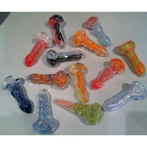  Mixed Color 3 Glass Tobacco Pipe Bowl 