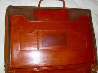 Vtg TOOLED Leather AZTEC Mexican Portfolio Briefcase  