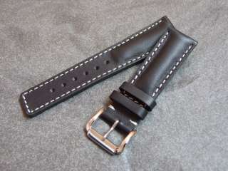 Padded and Stitched Leather Aviator Watch Strap   22mm   for BREITLING 