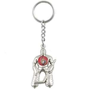 Ottawa Senators Silver Goalie Keychain 