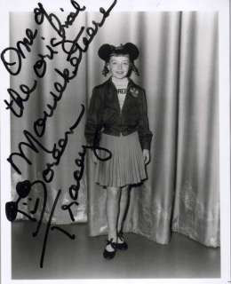 DOREEN TRACEY SIGNED MICKEY MOUSE CLUB MOUSEKETEER  