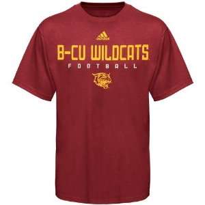  adidas Bethune Cookman Wildcats Maroon Sideline T shirt 