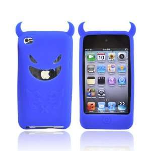    BLUE DEVIL HORNS For iPod Touch 4 Silicone Case Cover Electronics