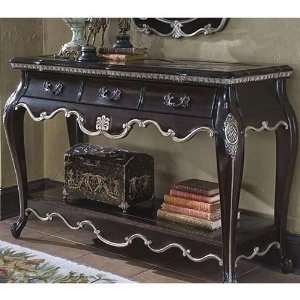  Lavelle Dark Truffle Console Table   Aico 54223N 59