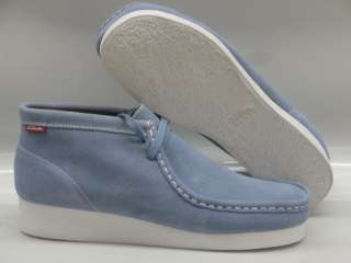 Clarks Padmore Baby Blue White Suede Shoes Mens Size 12  