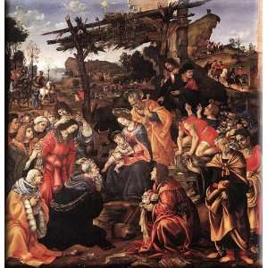   the Magi 29x30 Streched Canvas Art by Lippi, Filippino