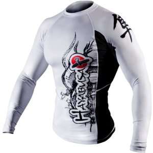 Hayabusa Official MMA Mizuchi Longsleeve Rashguard Shirt/Top   White 