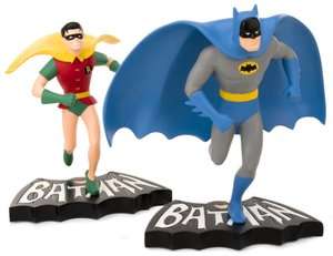   & NOBLE  1960s TV Animation Batman & Robin Statue Set by DC Direct