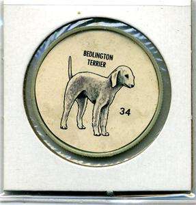 1960s Humpty Dumpty Dog Coin #34 BELLINGTON TERRIER  