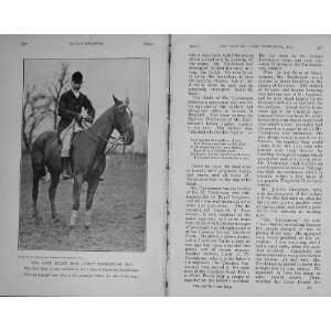   1910 Portrait Hon. James Tomkinson Horse Hunting Sport: Home & Kitchen