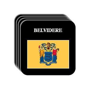  US State Flag   BELVIDERE, New Jersey (NJ) Set of 4 Mini 