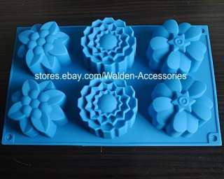 Silicone FLORAL Cake Chocolate Soap Jelly Ice Cookie Mold Mould Pan 