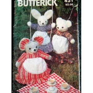 STUFFED ANIMALS & CLOTHES  RABBIT, MOUSE AND BEAR BUTTERICK SEWING 