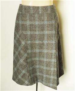 Banana Republic Wool Gray Plaid Skirt Made in Italy Very Nice  