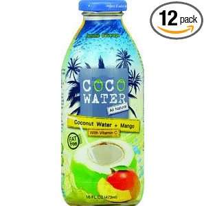 Cocowater Coconut Water +Mango, 16 Ounce Grocery & Gourmet Food