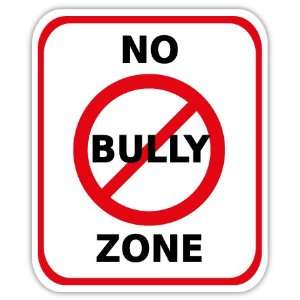  No bully zone car bumper sticker decal 5 x 6 Everything 